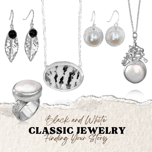 Black and White Jewelry - Onyx, Pearl, Zebra Jasper, Crazy Lace Agate Jewelry